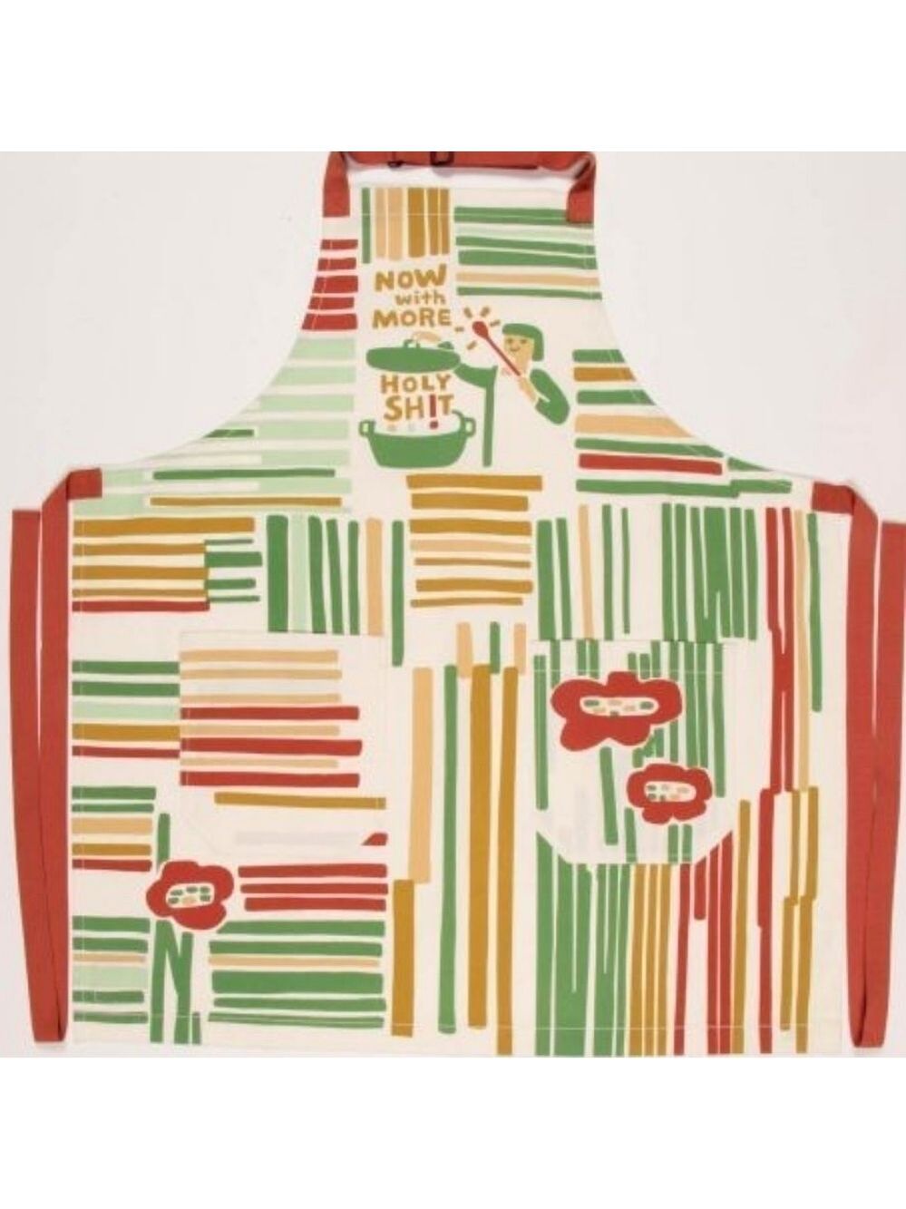 Apron--𝅺NOW With More Holy Sh*t--Blue Q